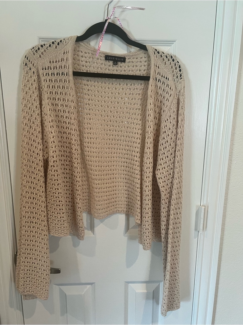 Love🤍Ellie  Open Crochet Cardigan in Cream